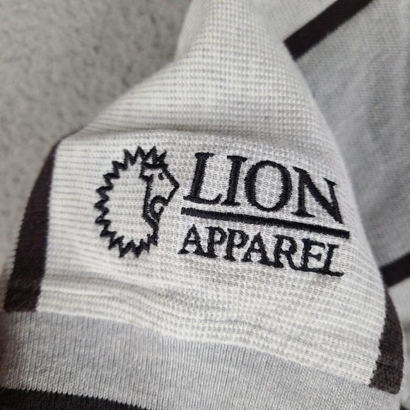 Metro Chiefs Honolulu Polo Shirt Mens XL Gray 2002 Vintage Striped Tri Mountain - Picture 7 of 14